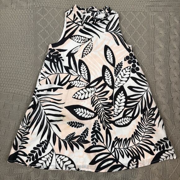 Janie & Jack Floral Sleeveless Dress in Black, Blush and Cream Leaf Pattern ~ 4 - Picture 1 of 15